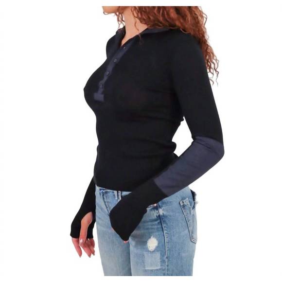 NEW ULLA JOHNSON drew pullover sweater in noir - Picture 3 of 4